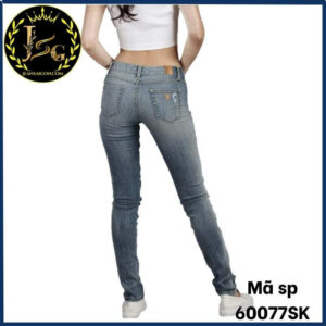quần bò jean dài nữ kiểu Hàn Quốc mã 60077sk