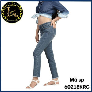 quần jean dài nữ kiểu crop mã 60218krc