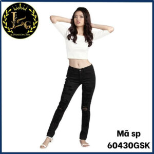 quần jean dài nữ rách mã 60430gsk